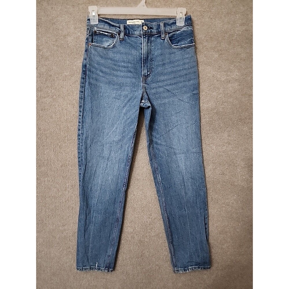 Abercrombie Fitch Mom Jeans Womens 28 6 Long Blue Medium Wash High Rise